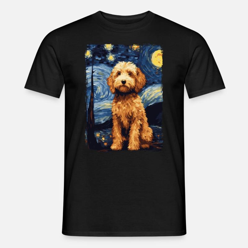 Lagotto Romagnolo Starry Night - Men’s T-shirt - black
