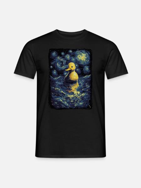 Canard en caoutchouc Nuit étoilée - T-shirt homme - noir