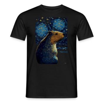 Wasserschwein Starry Night - Männer T-Shirt - Schwarz - Vorne - AI Model Male 178 light (178cm)