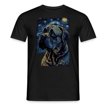 Cane Corso Starry Night - Männer T-Shirt - Schwarz - Vorne - AI Model Male 178 light (178cm)