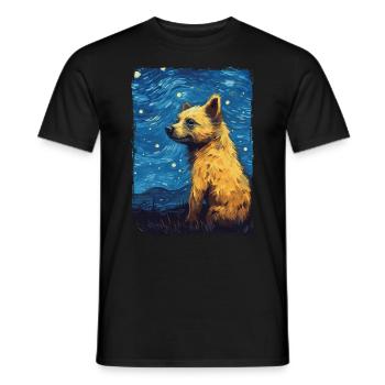 Hyäne Starry Night - Männer T-Shirt - Schwarz - Vorne - AI Model Male 178 light (178cm)