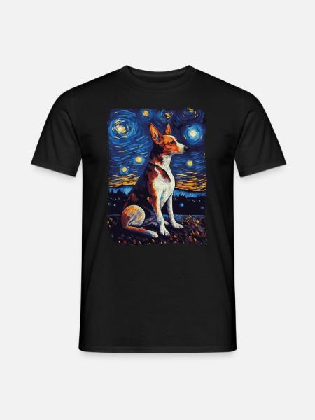 Podenco Starry Night - Männer T-Shirt - Schwarz
