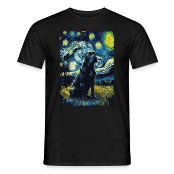 Cane Corso Nuit étoilée - T-shirt homme - noir - Devant - AI Model Male 178 light (178cm)