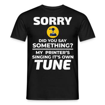 3D Printer 3D Printing Funny - Men's T-Shirt - black - Front - AI Model Male 178 light (178cm)