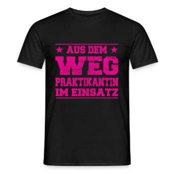 Aus dem Weg Praktikantin im Einsatz Design - Männer T-Shirt - Schwarz - Vorne - AI Model Male 178 light (178cm)