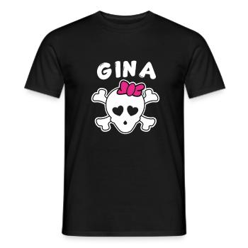 Piratin Gina Design für Mädchen und Frauen - Männer T-Shirt - Schwarz - Vorne - AI Model Male 178 light (178cm)