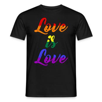 Love is Love, LGBT, Gay, CSD, Pride - Männer T-Shirt - Schwarz - Vorne - AI Model Male 178 light (178cm)