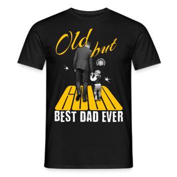Old but Gold Best Father Forever - Men's T-Shirt - black - Front - AI Model Male 178 light (178cm)
