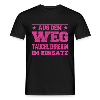 Instructeur à l’écart en design d’action - T-shirt homme - noir - Devant - AI Model Male 178 light (178cm)