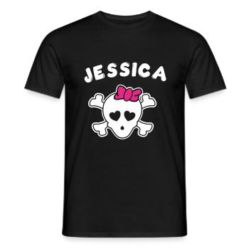 Design Pirate Jessica pour filles et femmes - T-shirt homme - noir - Devant - AI Model Male 178 light (178cm)