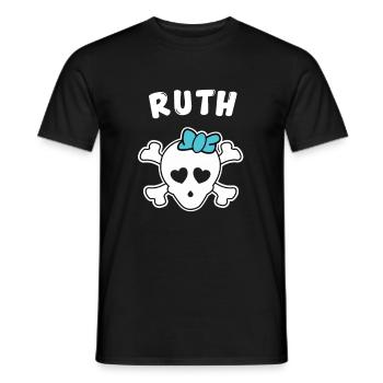 Pirate Ruth Design pour les filles et les femmes - T-shirt homme - noir - Devant - AI Model Male 178 light (178cm)