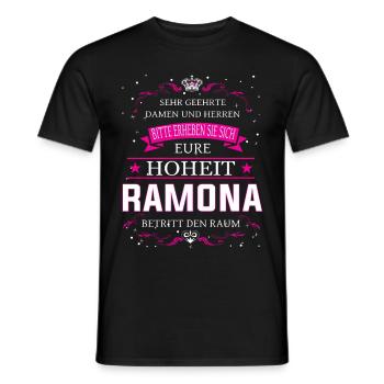 Votre Altesse Ramona entre dans la pièce - T-shirt homme - noir - Devant - AI Model Male 178 light (178cm)
