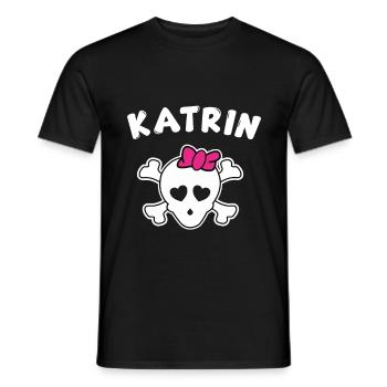 Pirate Katrin Design for Girls and Women - Men's T-Shirt - black - Front - AI Model Male 178 light (178cm)