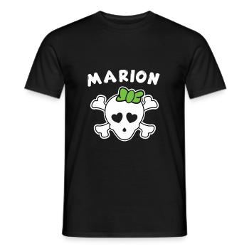 Pirate Marion Design pour les filles et les femmes - T-shirt homme - noir - Devant - AI Model Male 178 light (178cm)