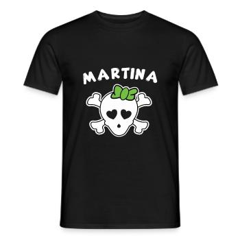 Piratin Martina Design für Mädchen und Frauen - Männer T-Shirt - Schwarz - Vorne - AI Model Male 178 light (178cm)