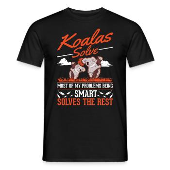 Koala Gift Koala Bear - Men's T-Shirt - black - Front - AI Model Male 178 light (178cm)