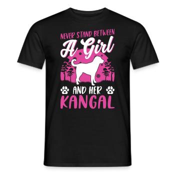 Kangal Mädchen Anatolischer Hirtenhund - Männer T-Shirt - Schwarz - Vorne - AI Model Male 178 light (178cm)