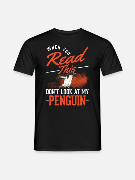 Pinguin Penguin Kaiserpinguin Gelbaugenpinguin - Mænd T-shirt - sort
