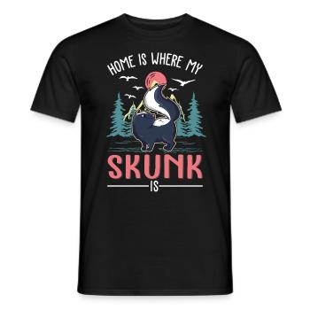 Home is where my skunk is - Men's T-Shirt - black - Front - AI Model Male 178 light (178cm)