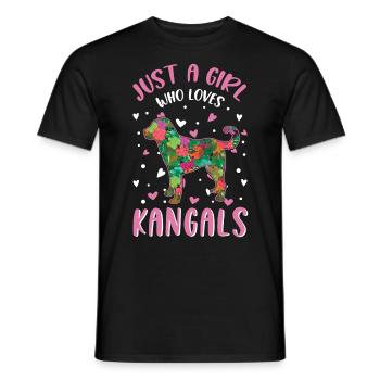 Kangal Mädchen Anatolischer Hirtenhund - Männer T-Shirt - Schwarz - Vorne - AI Model Male 178 light (178cm)