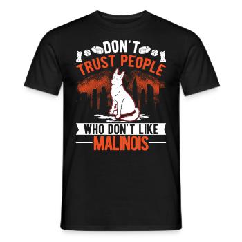 Malinois Belgian Shepherd Mechelse Herder - Men's T-Shirt - black - Front - AI Model Male 178 light (178cm)