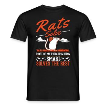 Rat Cadeau Maison Rat Propriétaire - T-shirt homme - noir - Devant - AI Model Male 178 light (178cm)