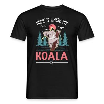 Zuhause ist wo mein Koala ist - Männer T-Shirt - Schwarz - Vorne - AI Model Male 178 light (178cm)