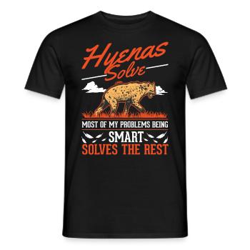 Hyène Cadeau Aardwolf Hyène - T-shirt homme - noir - Devant - AI Model Male 178 light (178cm)
