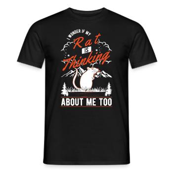 Rat Cadeau Rat - T-shirt homme - noir - Devant - AI Model Male 178 light (178cm)