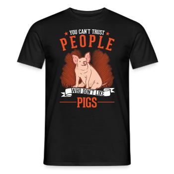Cadeau de cochons fermier Piggy - T-shirt homme - noir - Devant - AI Model Male 178 light (178cm)