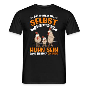 Chickens Chicken Farmer Chicken - Men's T-Shirt - black - Front - AI Model Male 178 light (178cm)