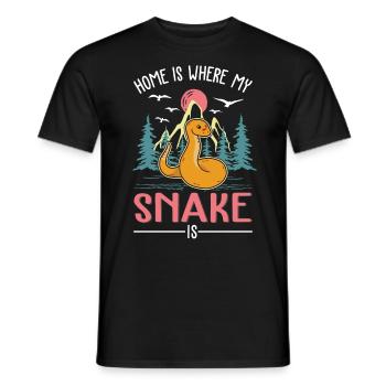 La maison est là où se trouve mon serpent - T-shirt homme - noir - Devant - AI Model Male 178 light (178cm)