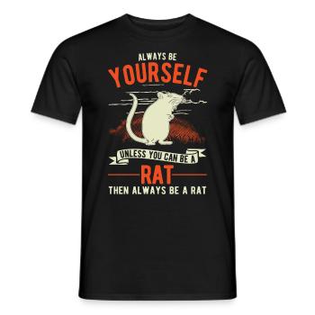 Rat Cadeau Maison Rat Propriétaire - T-shirt homme - noir - Devant - AI Model Male 178 light (178cm)