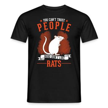 Rat Cadeau Maison Rat Propriétaire - T-shirt homme - noir - Devant - AI Model Male 178 light (178cm)