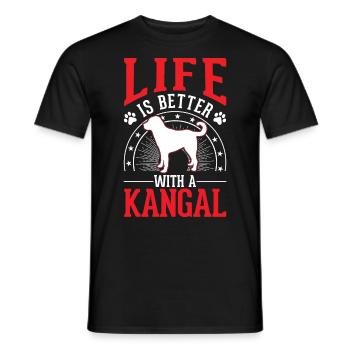 Das Leben ist beser mit einem Kangal - Männer T-Shirt - Schwarz - Vorne - AI Model Male 178 light (178cm)