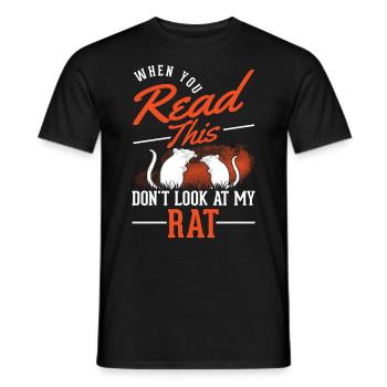 Rat Cadeau Maison Rat Propriétaire - T-shirt homme - noir - Devant - AI Model Male 178 light (178cm)