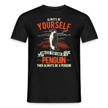Soyez toujours vous-même Pingouin Pingouin - T-shirt homme - noir - Devant - AI Model Male 178 light (178cm)