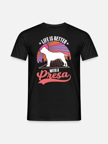 La vie est meilleure avec un Presa Canario - T-shirt homme - noir