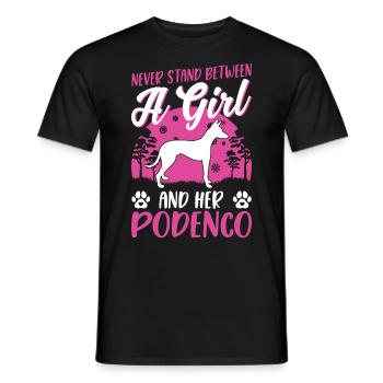 Podenco Girl Lévrier espagnol Ibizan Hound - T-shirt homme - noir - Devant - AI Model Male 178 light (178cm)