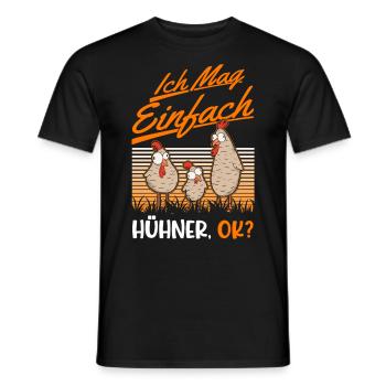 J’aime juste les poulets, le poulet, le poulet - T-shirt homme - noir - Devant - AI Model Male 178 light (178cm)