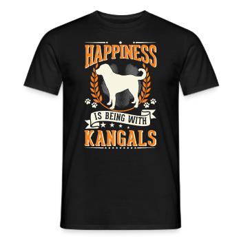 Kangal Glücklich Anatolischer Hirtenhund - Männer T-Shirt - Schwarz - Vorne - AI Model Male 178 light (178cm)