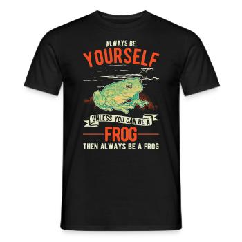 Always be yourself Frog Frosch - Men's T-Shirt - black - Front - AI Model Male 178 light (178cm)