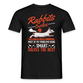 Lapin Lapin Lapin Lapin - T-shirt homme - noir - Devant - AI Model Male 178 light (178cm)
