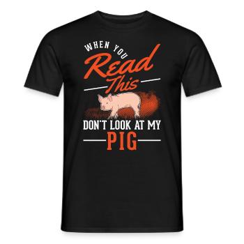 Cadeau de cochons fermier Piggy - T-shirt homme - noir - Devant - AI Model Male 178 light (178cm)