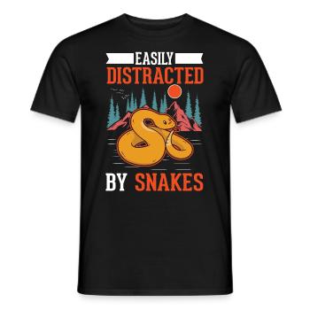 Schlangen Besitzer Kornnatter Natter - Männer T-Shirt - Schwarz - Vorne - AI Model Male 178 light (178cm)