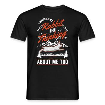 Kaninchen Häschen Hase Kaninchen - Männer T-Shirt - Schwarz - Vorne - AI Model Male 178 light (178cm)