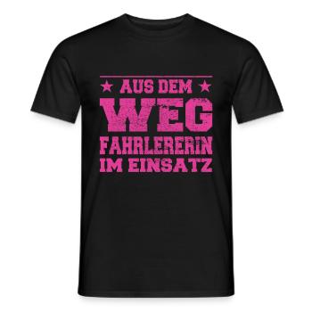 Instructeur de conduite à l’écart dans la conception d’actions - T-shirt homme - noir - Devant - AI Model Male 178 light (178cm)