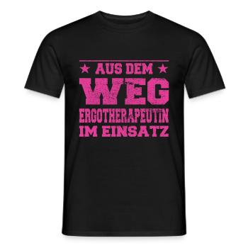 Ergothérapeute à l’écart en conception d’action - T-shirt homme - noir - Devant - AI Model Male 178 light (178cm)