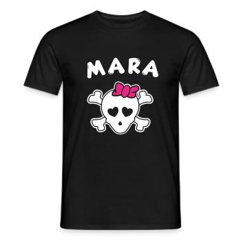 Piratin Mara Design für Mädchen und Frauen - Männer T-Shirt - Schwarz - Vorne - AI Model Male 178 light (178cm)