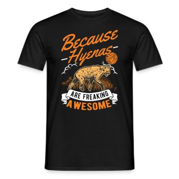 Hyène Cadeau Aardwolf Hyène - T-shirt homme - noir - Devant - AI Model Male 178 light (178cm)